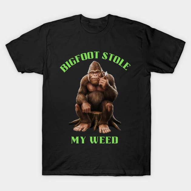 Big foot stole my weed T-Shirt by Dylante